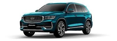 SUV Geely Manjaro hiện đại màu xanh lá cây tốc độ cao 5 chỗ ngồi SUV kích thước trung bình