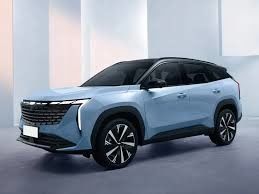 Màu xanh Geely Atlas Boue Mini SUV Xăng Thành phố Xe tốc độ cao